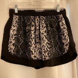 RD Style Black snakeskin shorts